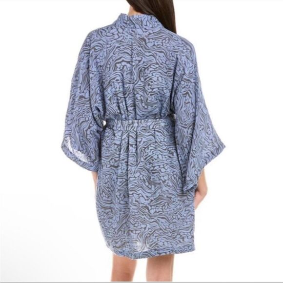 Calme Johnny Was Blue Kimono Robe Size Large New With Tags - Picture 2 of 16
